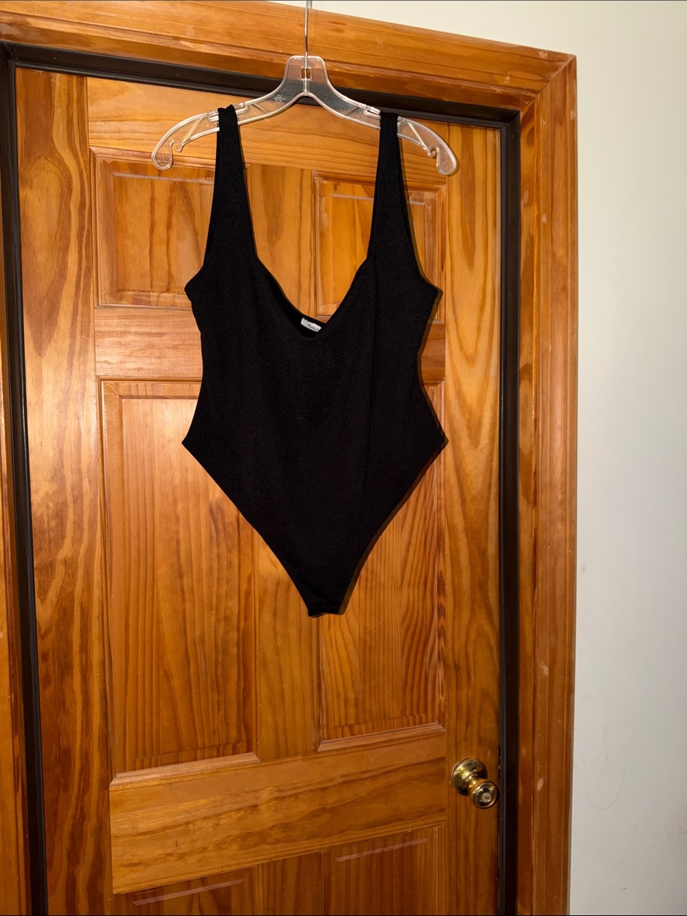 Women’s Black Scoop-Neck Bodysuit